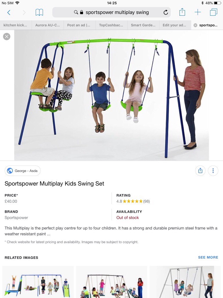 swing and seesaw set asda